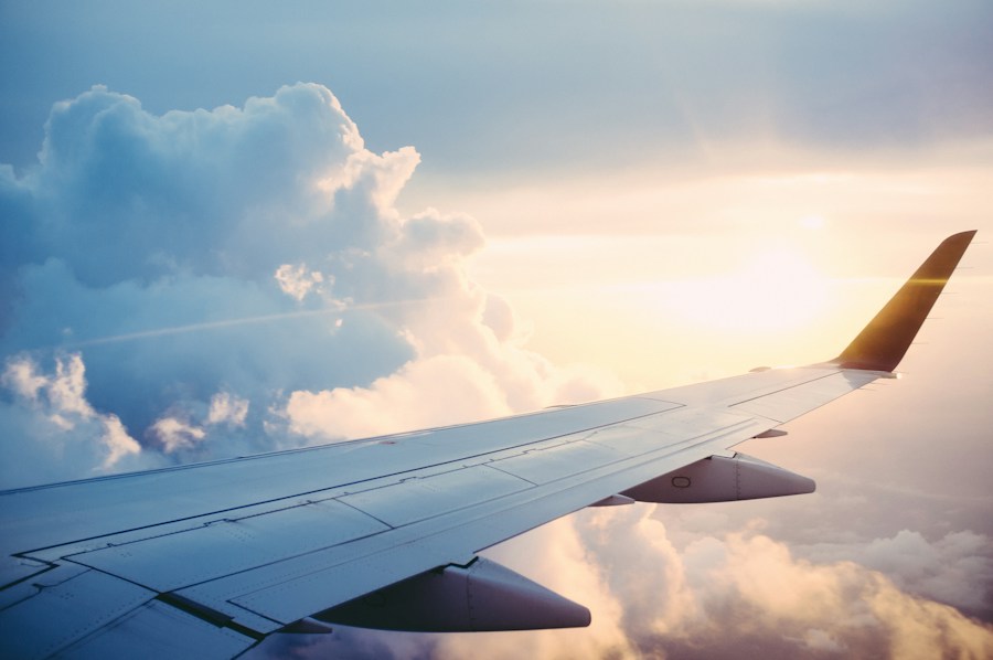View from an aircraft for airport transfer services